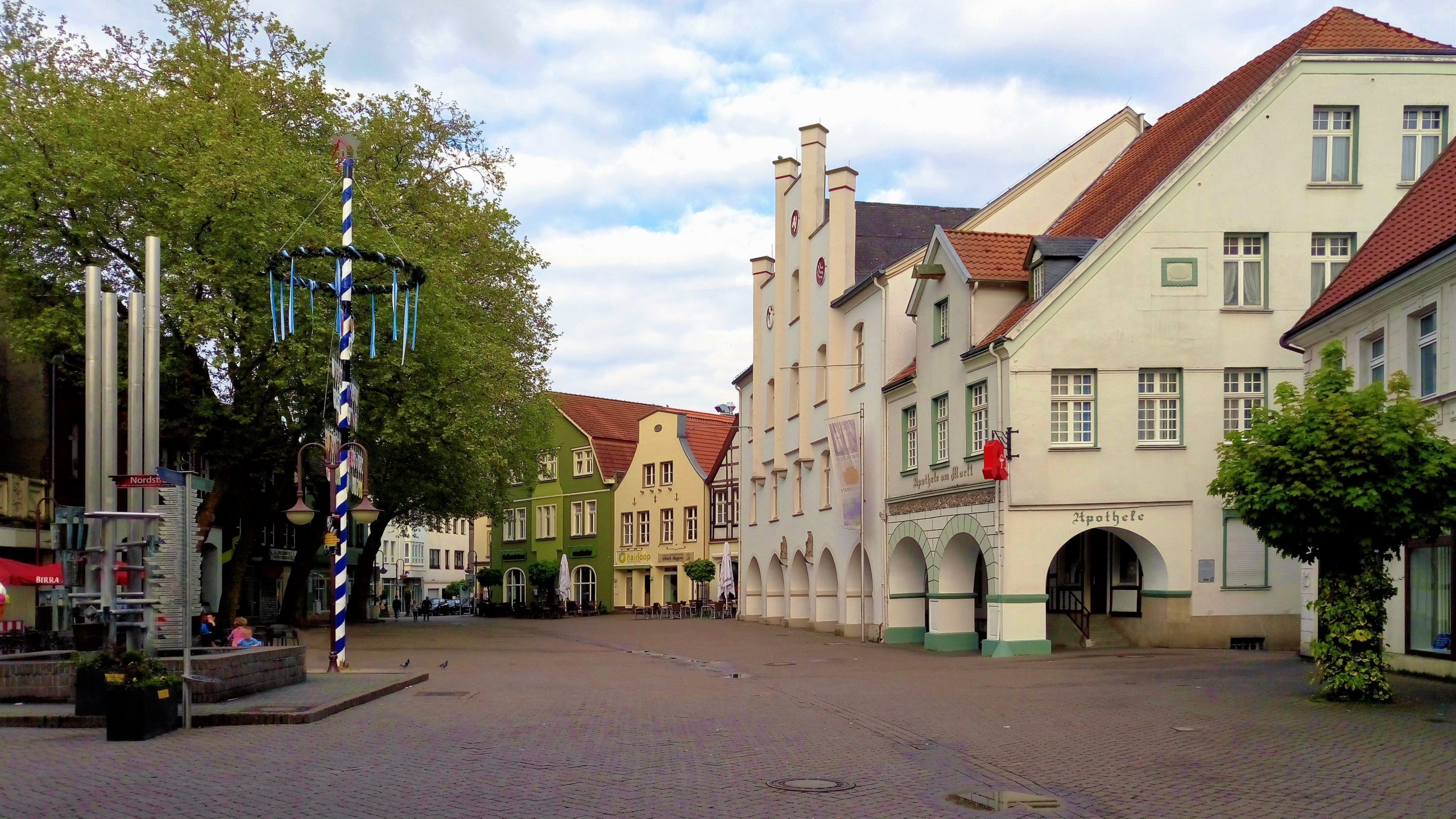 Marktplatz Beckum vor dem Umbau, Beckumer Berge