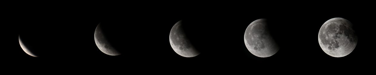 Die sichtbaren Phasen der Mondfinsternis 07.09.2025